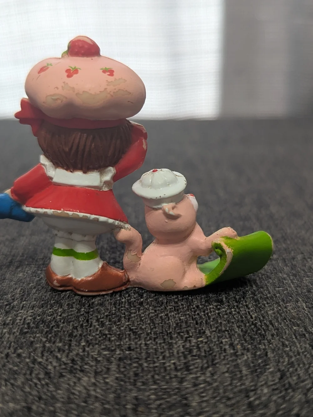 Vtg 1980's Lot of 3 PVC Set Strawberry Shortcake Custard Cat Figures Sailboat